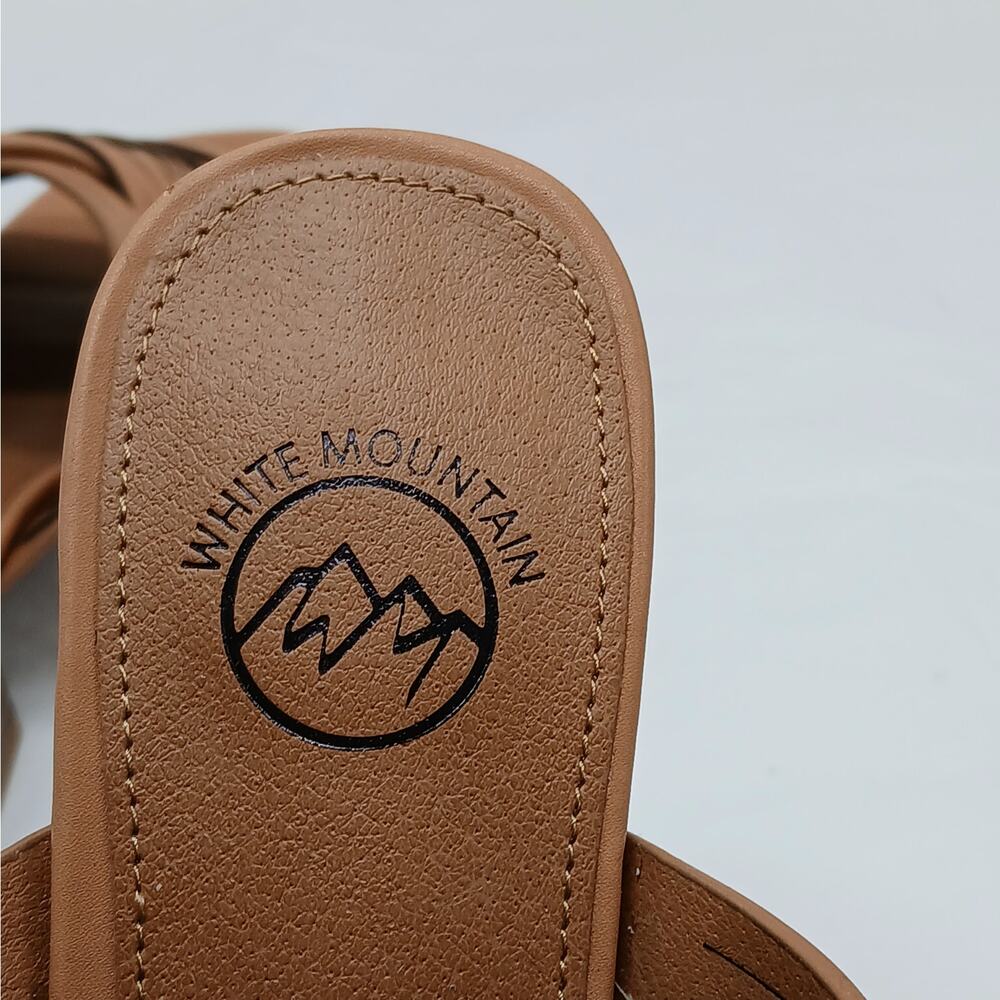 White Mountain Women's Sandals Slides Size 8M Brown Slip On Minimalist Shoes - Picture 10 of 11